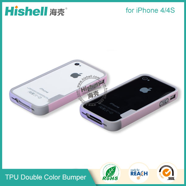 New arrvial TPU Double Color Bumper for iPhone 4