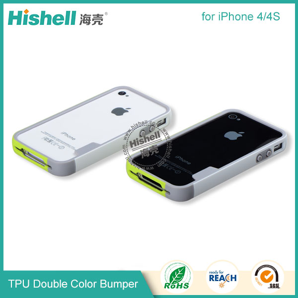 New arrvial TPU Double Color Bumper for iPhone 4