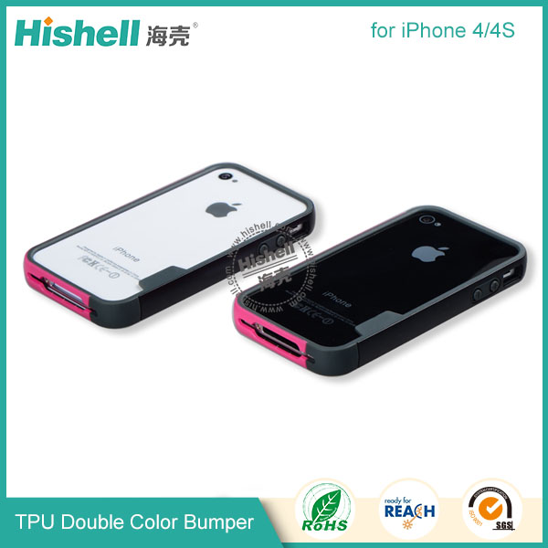 New arrvial TPU Double Color Bumper for iPhone 4