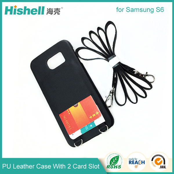 Special design PU leather Case with Card Slot for Samsung S6