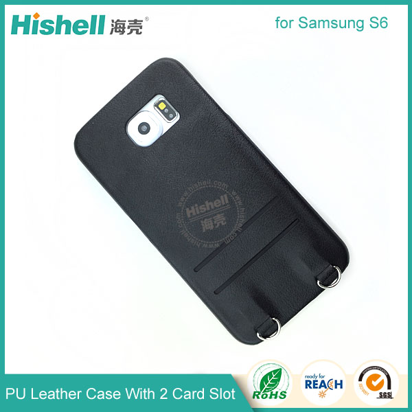 Special design PU leather Case with Card Slot for Samsung S6