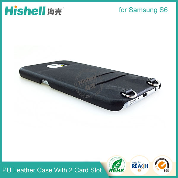 Special design PU leather Case with Card Slot for Samsung S6