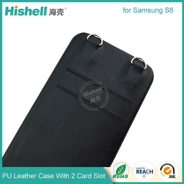 Special design PU leather Case with Card Slot for Samsung S6