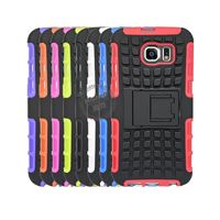 Hybrid PC and TPU Mobile Phone Case with Stand Function for Samsung S6