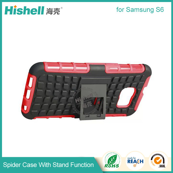 Hybrid PC and TPU Mobile Phone Case with Stand Function for Samsung S6