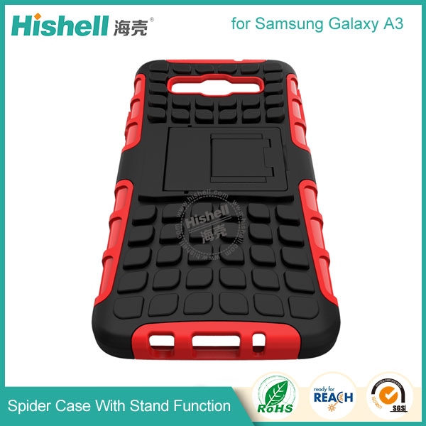 Hybrid PC and TPU Mobile Phone Case with Stand Function for Samsung Galaxy A3