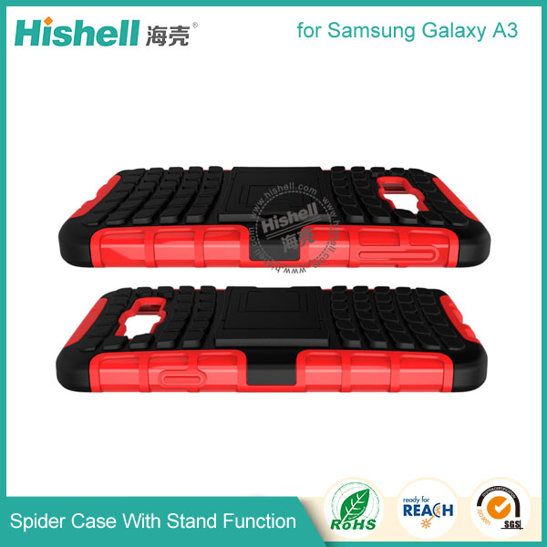 Hybrid PC and TPU Mobile Phone Case with Stand Function for Samsung Galaxy A3