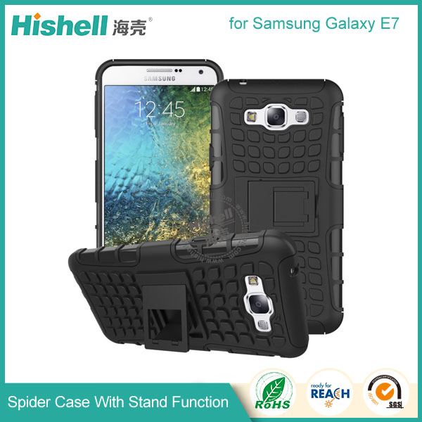 Hybrid PC and TPU Mobile Phone Case with Stand Function for Samsung Galaxy E7