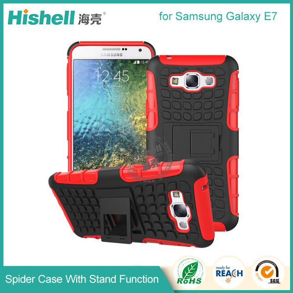 Hybrid PC and TPU Mobile Phone Case with Stand Function for Samsung Galaxy E7