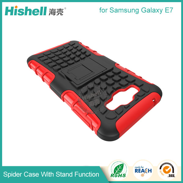 Hybrid PC and TPU Mobile Phone Case with Stand Function for Samsung Galaxy E7
