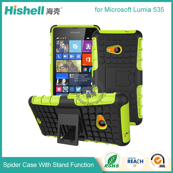 Hybrid PC and TPU Mobile Phone Case with Stand Function for Nokia Lumia 535