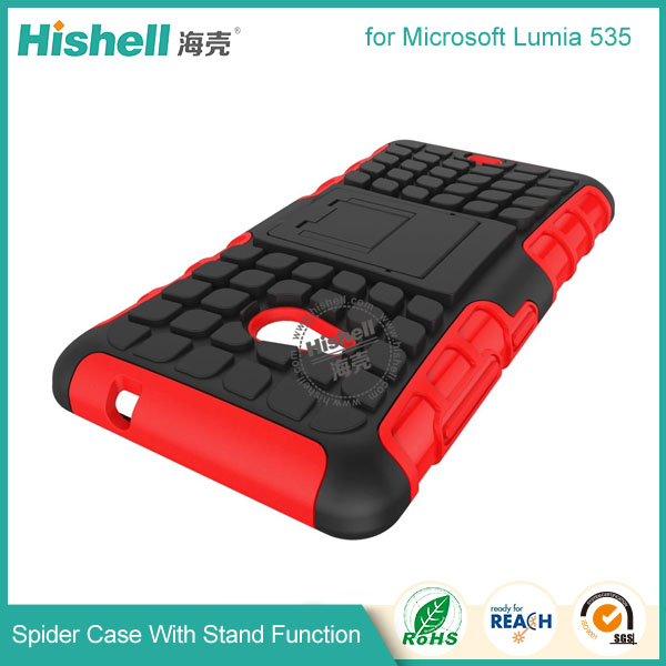 Hybrid PC and TPU Mobile Phone Case with Stand Function for Nokia Lumia 535