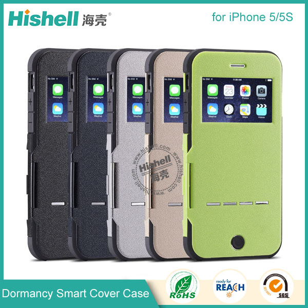 Fashionable Dormancy Smart Cover for iPhone 5