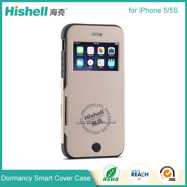 Fashionable Dormancy Smart Cover for iPhone 5