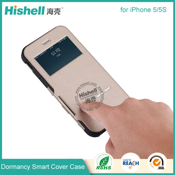 Fashionable Dormancy Smart Cover for iPhone 5