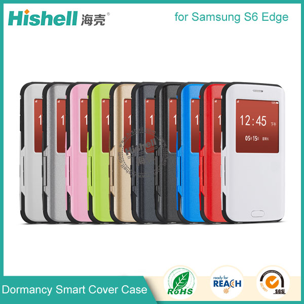 Fashionable Dormancy Smart Cover for Samsung S6 Edge