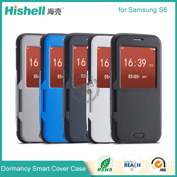 Fashionable Dormancy Smart Cover for Samsung S6