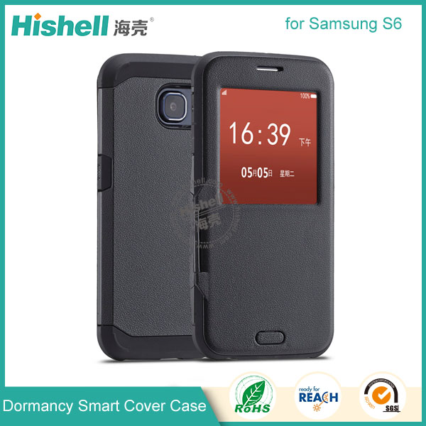 Fashionable Dormancy Smart Cover for Samsung S6