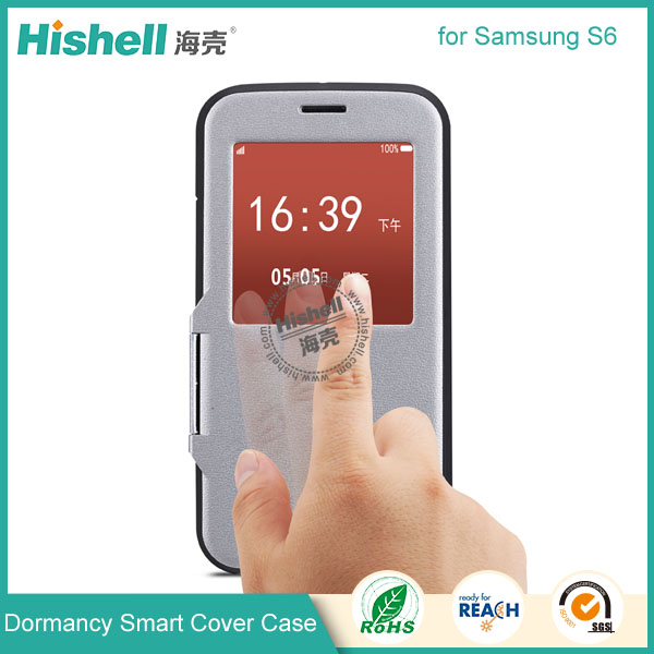 Fashionable Dormancy Smart Cover for Samsung S6