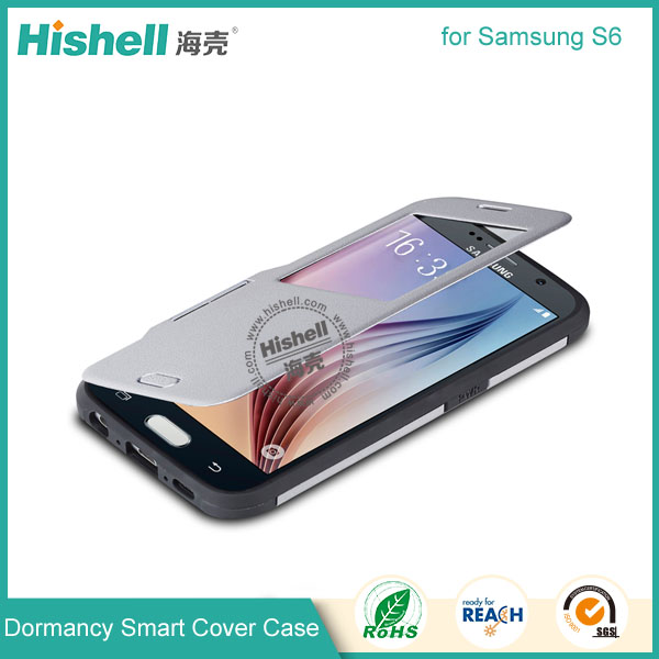 Fashionable Dormancy Smart Cover for Samsung S6