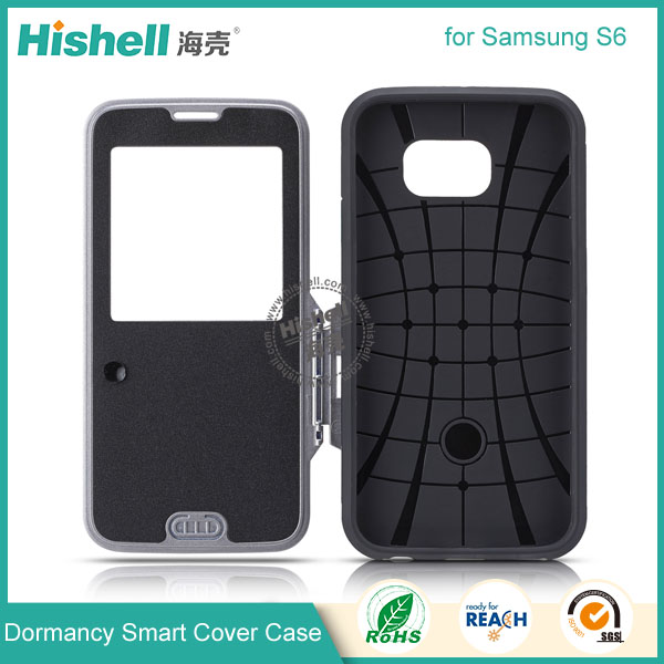 Fashionable Dormancy Smart Cover for Samsung S6