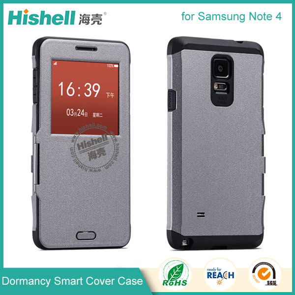 Fashionable Dormancy Smart Cover for Samsung Note 4