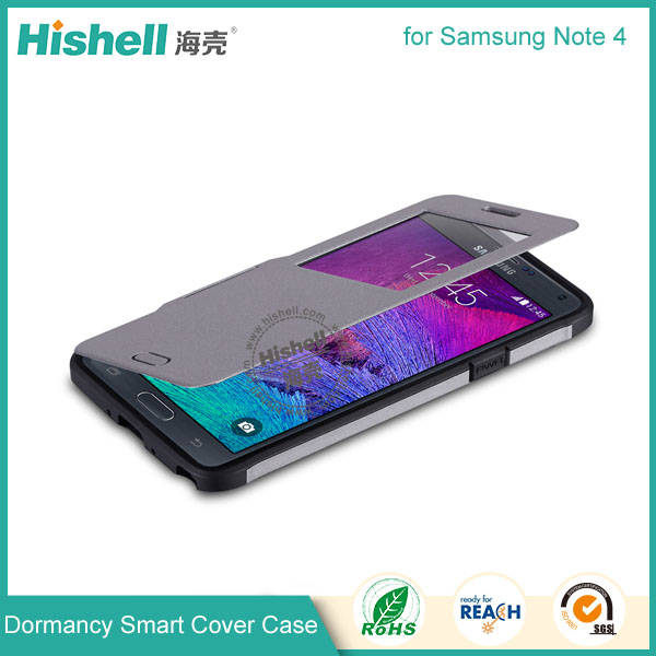 Fashionable Dormancy Smart Cover for Samsung Note 4