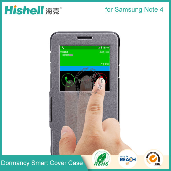 Fashionable Dormancy Smart Cover for Samsung Note 4