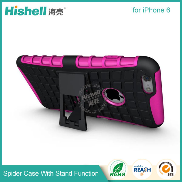 Hybrid PC and TPU Mobile Phone Case with Stand Function for iPhone 6