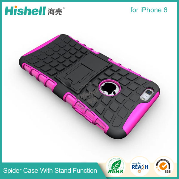 Hybrid PC and TPU Mobile Phone Case with Stand Function for iPhone 6