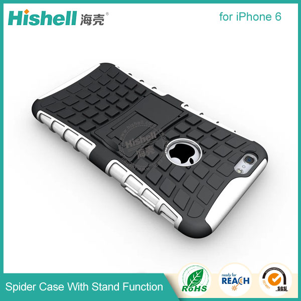 Hybrid PC and TPU Mobile Phone Case with Stand Function for iPhone 6