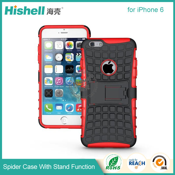 Hybrid PC and TPU Mobile Phone Case with Stand Function for iPhone 6
