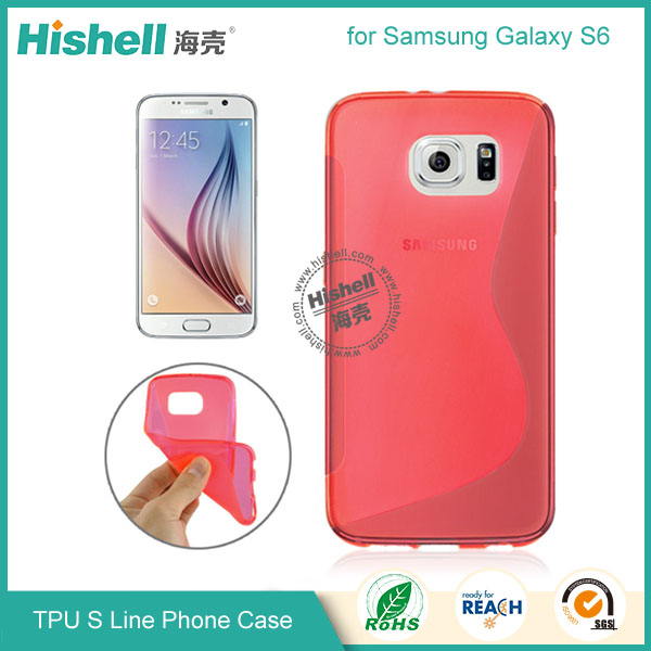 Hot Selling Soft TPU S Line Phone Case  for Samsung S6