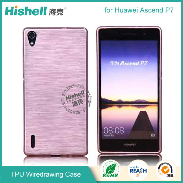 TPU Wiredrawing Case for Huawei P7