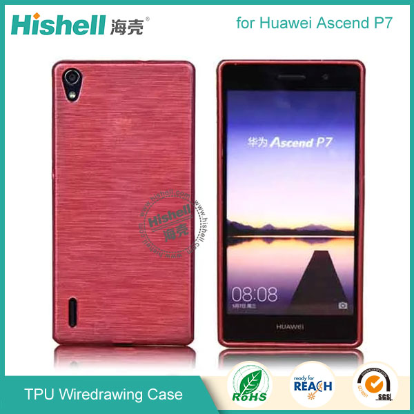 TPU Wiredrawing Case for Huawei P7