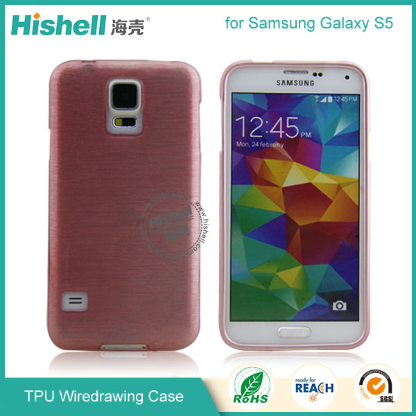 TPU Wiredrawing Case for Samsung S5