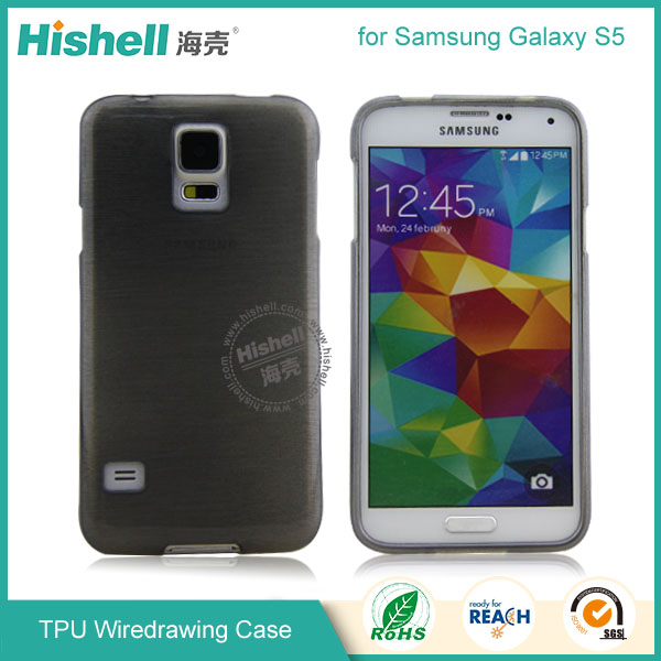 TPU Wiredrawing Case for Samsung S5