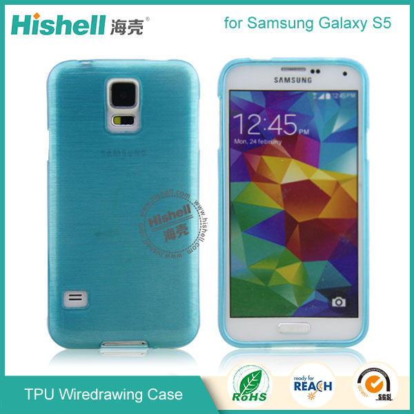 TPU Wiredrawing Case for Samsung S5