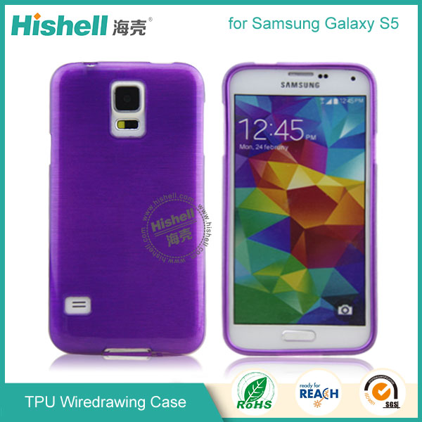 TPU Wiredrawing Case for Samsung S5