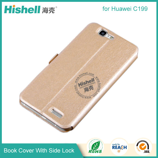 New Design Steel Wire Line Double Windows with PU Leather Case for Huawei C199