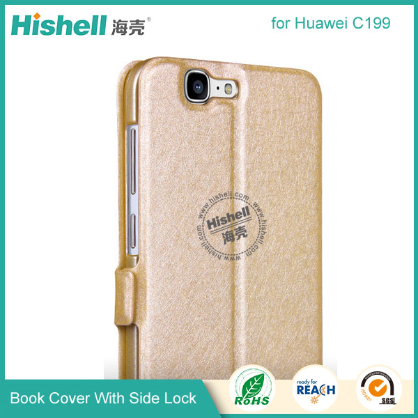 New Design Steel Wire Line Double Windows with PU Leather Case for Huawei C199