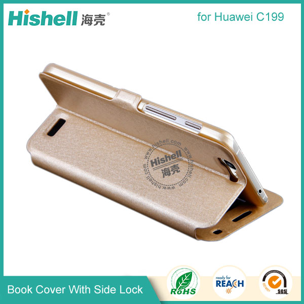 New Design Steel Wire Line Double Windows with PU Leather Case for Huawei C199