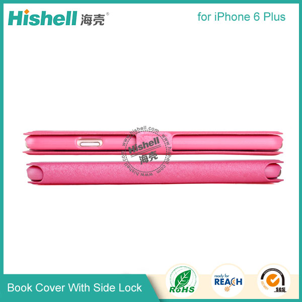 New Design Steel Wire Line Double Windows with PU leather Case for iPhone 6 Plus