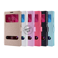 New Design Steel Wire Line Double Windows with PU Leather Case for Huawei Honor 3C