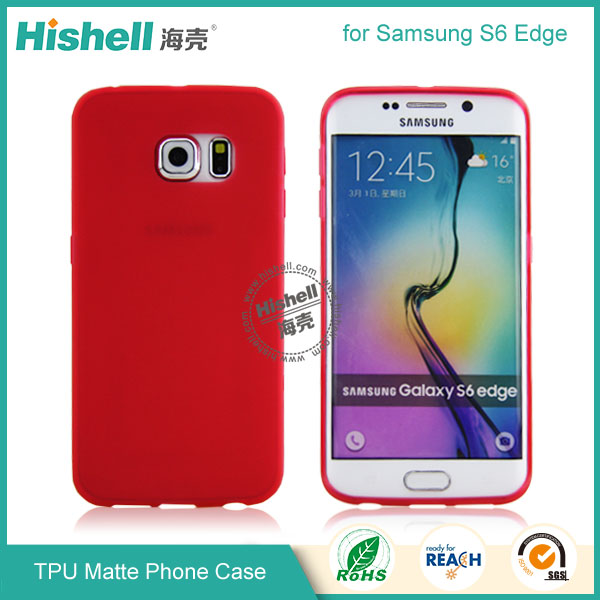 TPU Matte Finish Mobile Phone Case for Samsung S6 Edge