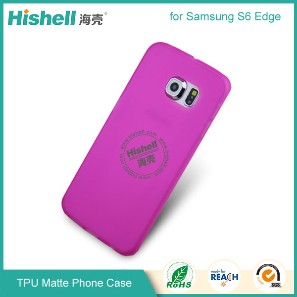 TPU Matte Finish Mobile Phone Case for Samsung S6 Edge