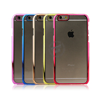 PC Clear with Electroplate Frame Phone Case for iPhone 6
