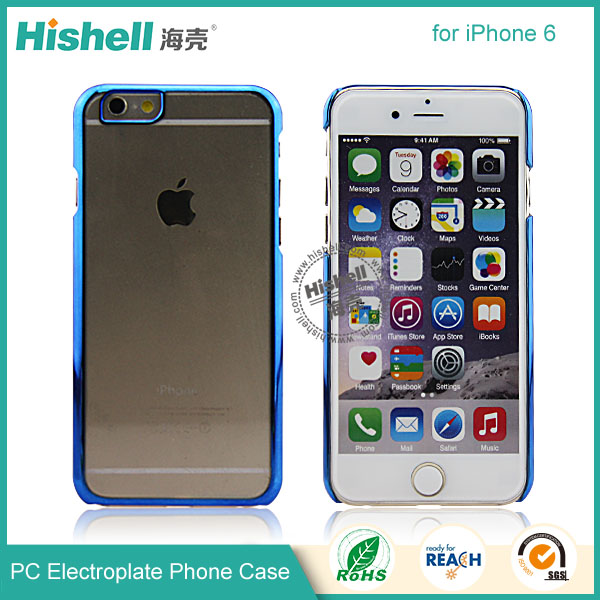 PC Clear with Electroplate Frame Phone Case for iPhone 6