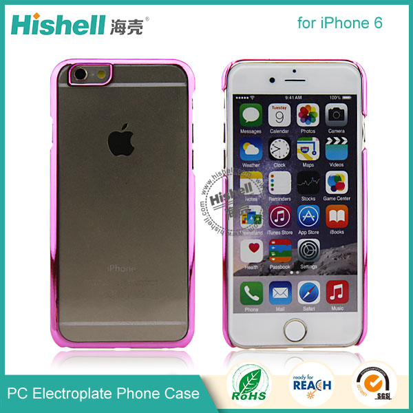 PC Clear with Electroplate Frame Phone Case for iPhone 6