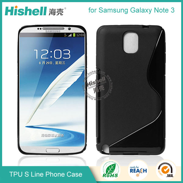 TPU S Line Mobile Phone Case for Samsung Note 3